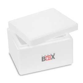 THERM BOX Polystyrene Box 2 W 24 x 20 x 15 cm Wall 3 cm Volume 2.39 L Insulated Box Thermal Box Cool Box Warming Box Reusable
