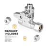 WMAXPFIT ADD-A-Tee Stop Valve(1 PACK), 3/8" OD x 3/8" F
