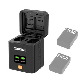 ZGCINE PS-FW50 Dual USB-C Charger Case Box with PD Fast Charging for Sony NP-FW50 Battery, Compatible with Sony a6500, a6300, a6000, a7, a7s, a5100, a5000, a7r, a7 ii & More, NOT Built-in Battery