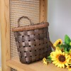 SHCMSADO Bamboo Storage Basket for Wall Woven Mounted Basket for