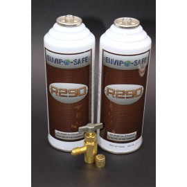 Enviro-Safe R290 Refrigerant (2 cans!) with T Handle Top Tap #9937
