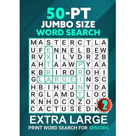 50-PT Jumbo Size Word Search: Extra Large Print Word Search for Seniors Vol 2
