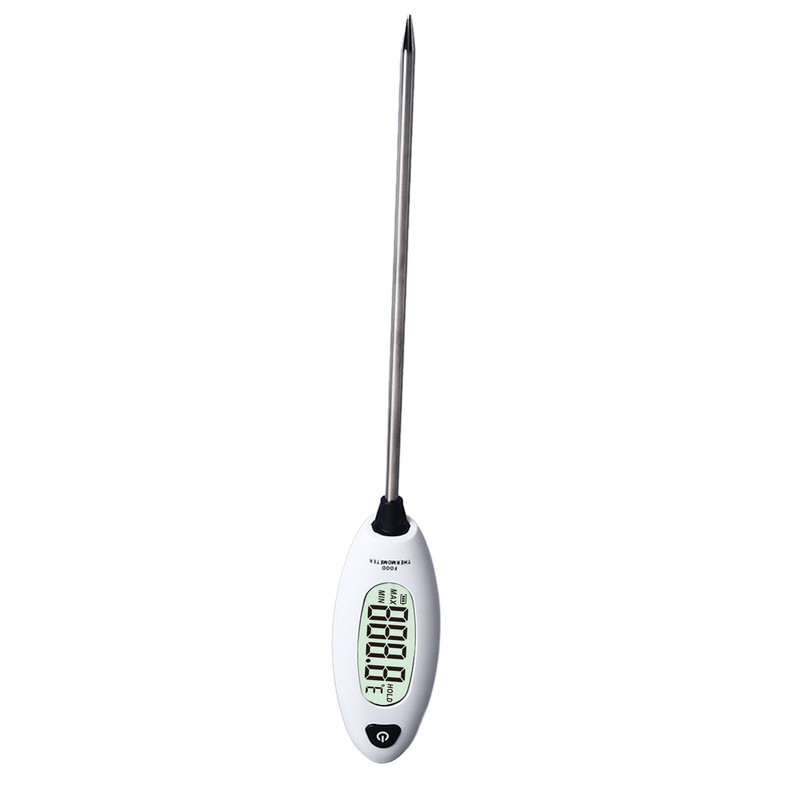 Food Thermometer Digital LCD Display Stainless Steel Probe for Home
