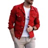 CHARTOU Men's Denim Jacket Casual Regular Fit Button Down Long