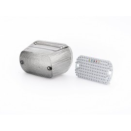 TOPZONE Compatible for Suzuki Motorcycle VL800 Intruder Volusia 2001;2002;2003;2004; LED Brake Tail light Rear Lamp Integrated Turn Signal Idicator (2. LED Taillight, Smoke)