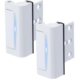 2 Pack Home  Door Lock,Childproof Door Reinforcement Lock,with 3" Stop Withstand 800 lbs,for Inward Swing Doors,Night  Safety Metal Flip Lock Deadbolt Latch (White) - Color: 2Pack-Silver