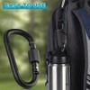 Locking Carabiner Clip, Aluminum Alloy D Shape Keychain Hook, Key