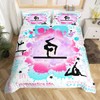 Gymnastics Bedding Set Gymnastics Lovers Girls Bedding Duvet Cover Set