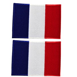 France Flag Embroidered Patches (Set of 2) – 3.5” x 2.5” Iron-On/Sew-On Patches for Jackets, Hats, Backpacks, and Uniforms by Mr. Patches