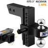 XPE Adjustable Trailer Hitch Fits 2" Receiver 8" Drop Hitch