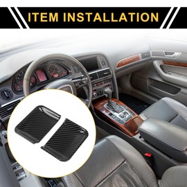 REPAIROCK 2 Pcs Inner Front Door Handle Bowl Cover Trims Accessories for Ford F-150 2021-2024 ABS Carbon Fiber Pattern Black