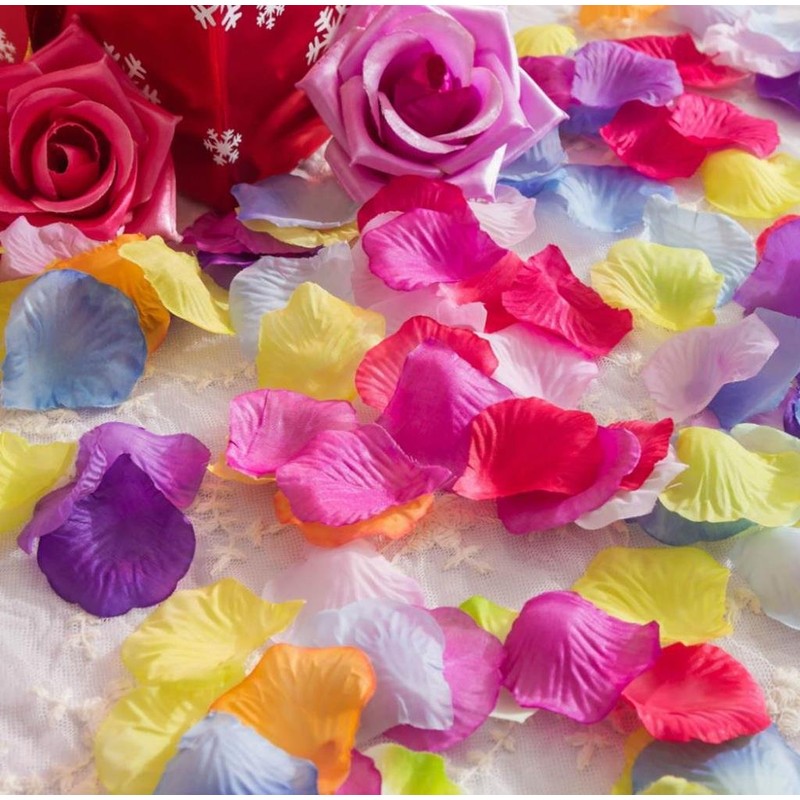 La Tartelette Silk Rose Petals Wedding Flower Decoration (8000 Pcs,