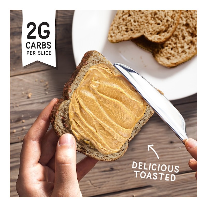 Fitbakes Keto Flaxseed Bread: 2G Carbs, High Protein