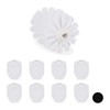 Relaxdays, White Replacement Brush Head for Toilet Brush, Set of