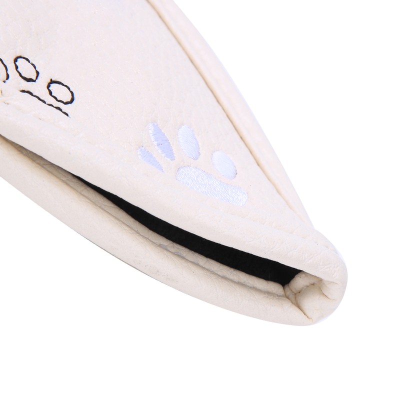 9PCS PU Leather Embroidery Waterproof Golf Putter Head Cover Iron