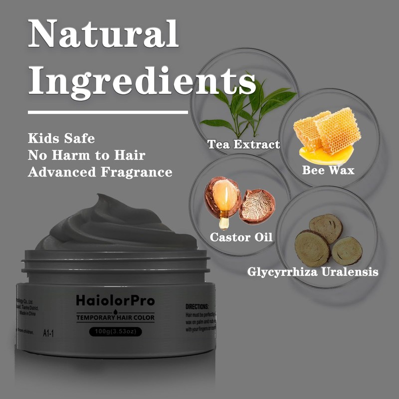 HaiolorPro Black Temporary Hair Colour Washable