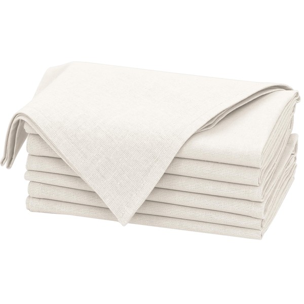 Ruvanti Linen Napkins Set of 6, 18x18 Cloth Napkins, Cotton