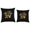 Mis-Quince Mexican Quinceanera 15 Year Old Birthday Throw Pillow