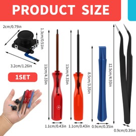 Switch Analog 3D Joystick Replacement & Repair Tool Kit for Switch/OLED/Joy-Con/Lite Controller, Joy-Con & Lite Controllers - Includes 2 Joysticks, Tri-Wing & Cross Screwdrivers (Not Suitable for NS2)
