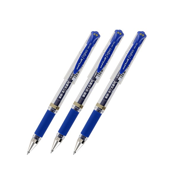 Uni-Ball Signo UM-153 Gel Ink Rollerball Pen, 1.0mm, Broad Point, Blue Ink, Pack of 3