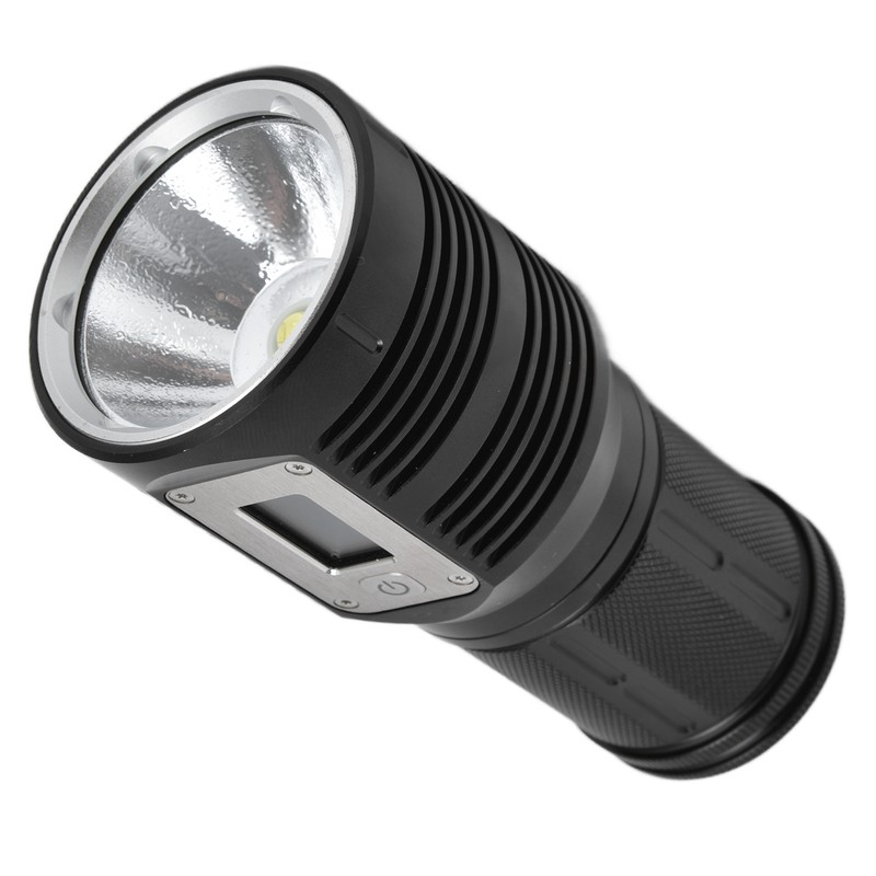 Strong Light Flashlight Digital Display Rainproof Rechargeable Flashlight for Camping