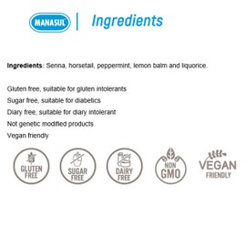 Manasul Digestive Infusion of Sen and Horsetail with Mint and Liquorice. Slimming Infusion. Diet. Box of 25 Bags