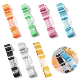 Suitcase Belt, Luggage Fastening Straps, 7 Pieces, Convenient for Travel, Cargo Tightening Belt, Anti-Collapse, Adjustable, Multi-purpose, Fixed Band, 7 Colors Included