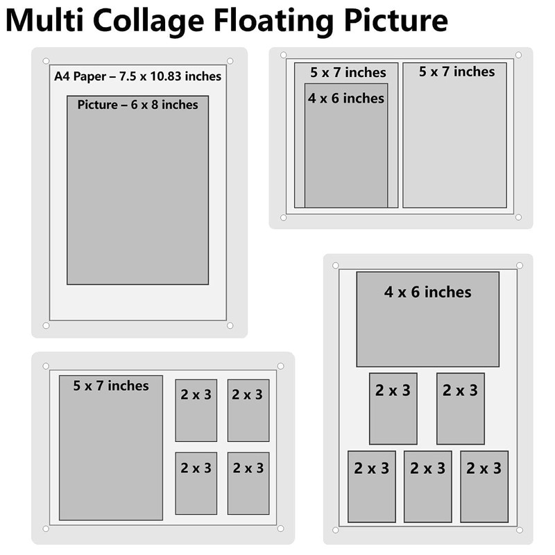 Halyuhn 8.5 x 11 Acrylic Picture Frame 2Pack, Acrylic Photo