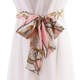 WENLOOY Women Skinny Scarf Belt,Ribbon Scarf Long Skinny Satin Belt Sash Necktie Neck Scarf Choker for Women