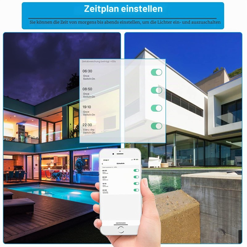 HEUXGIR Smart Light Switch, 2.4GHz WiFi Touch Light Switch, with