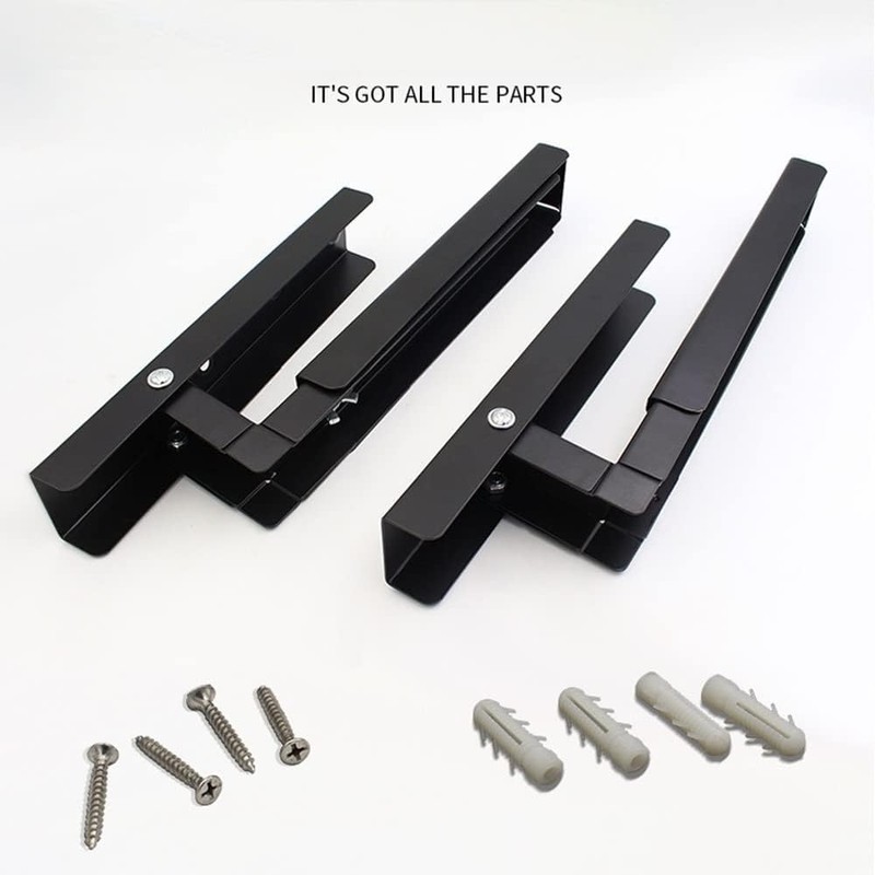 Komost 2-Pack Universal Microwave Shelf Wall Mount, Foldable Arm Adjustable