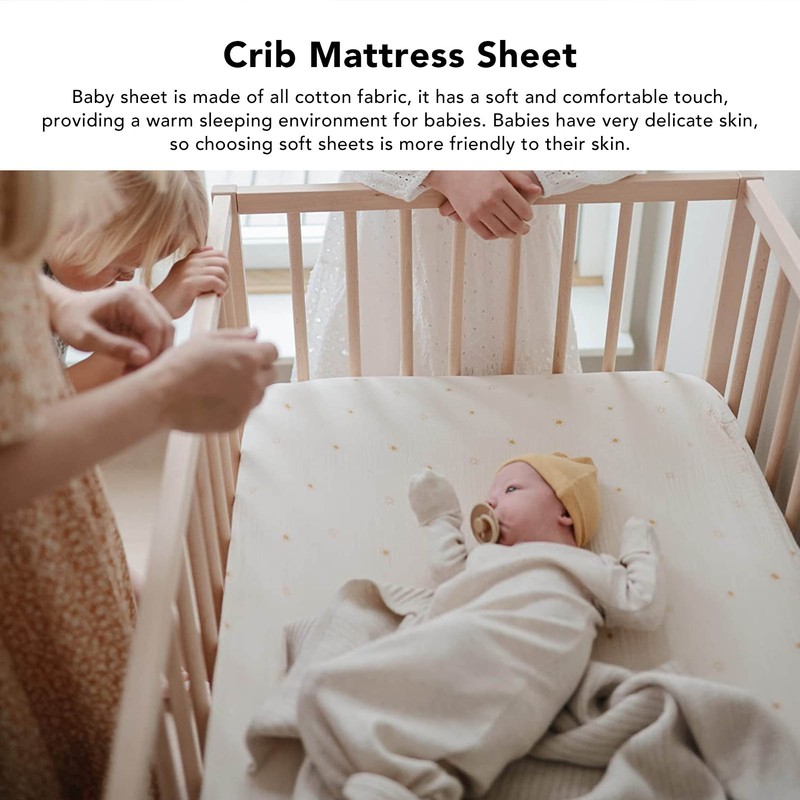 Cotton Baby Bed Sheet Soft Breathable Comfortable Baby Crib Mattress