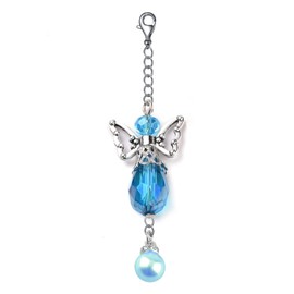 Something Blue for Bride on Wedding Bride Shower Gift for Bride An Angel for Blue Bouquet Charm (blue angel)