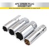 Goodyear 4pc Spark Plug Socket Set - Durable Chrome Vanadium