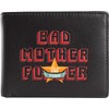 jimmyxqw Embroidered Bad Mother Leather Wallet, red, Fashion