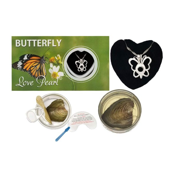 Love Pearl Butterfly Love Wish Pearl Kit Chain Necklace Kit