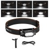 NIGHTEYE 2000LM LED Rechargeable Headlamp 6 Mode Light Waterproof for