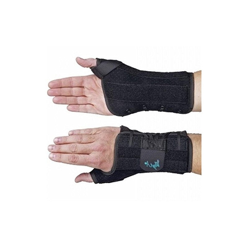 Med Spec Ryno Lacer Wrist Support Short, Black, Large Left