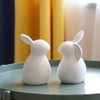 PRETYZOOM Ceramics Bunny Figurine Easter White Bunny Figurines Home Decor