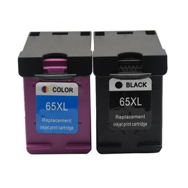1 Set X Remanufactured Ink Cartridges Replacement for HP Ink 65 65XL Black and Color Combo Pack Works with AMP 100 120 DeskJet 2620 2652 3700 3720 Envy 5020 5030 Printer