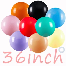 Hyballustw 36inch Balloons, 9Pcs Large Balloons 36inch, Giant Balloons, Extra Large Balloons for Birthday Wedding Party Kid's Party Festival Event Carnival Decorations