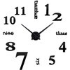 Large DIY Wall Clock, Modern 3D Frameless Wall Clock with Mirror Numbers Stickers for Home Office Living Room Bedroom Wall Decoration