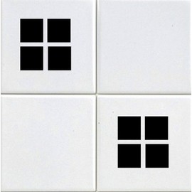Squares by Vinyl Makeover 20 x Square Tile Stickers for Kitchen or Bathroom Black