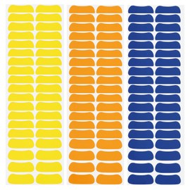 PATIKIL 300 Pairs Sports Eye Black Stickers, Under Eye Black Strips Football Face Stickers Breathable Eyeblack Sticker for Baseball Fans on Game Day, Yellow/Orange/Blue