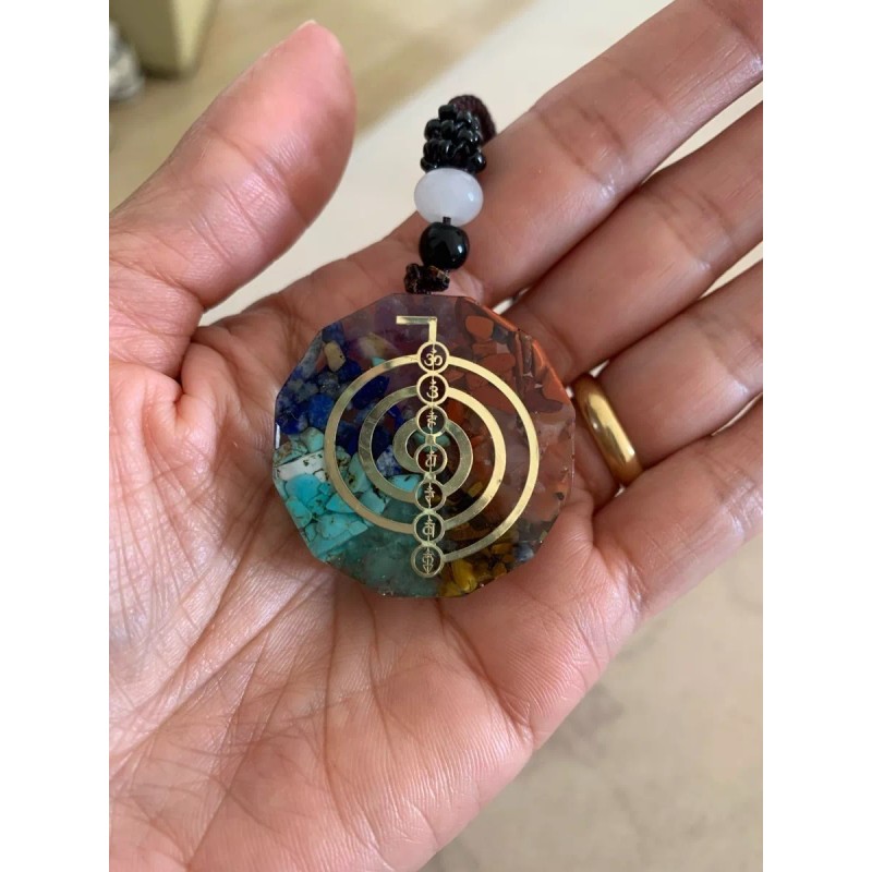 TENDER LIHOME Collar 7 Chakras Orgonita Cuarzo Reiki Chacras Espiritual