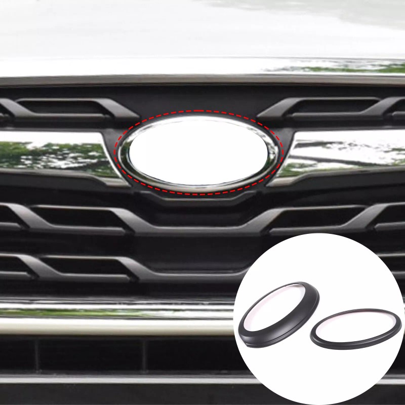 carmotion88 Matte Black Front Rear Emblem Trim Ring Badge Kit