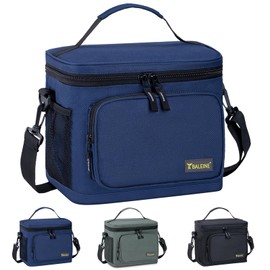 BALEINE 15 Can Large Lunch Bag, Insulated Lunch Bag for Men, Large Leakproof Cooler Bag with Adjustable Shoulder Strap for Office Work Picnic, Freezable Lunch Box for Men Women (Medium, Blue)