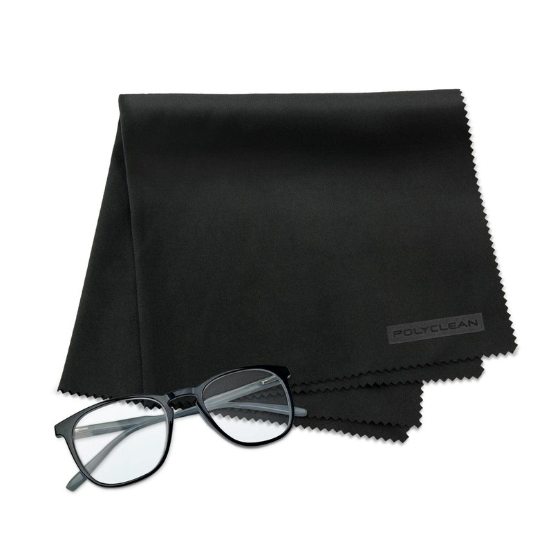 POLYCLEAN 2 x Microfibre Cleaning Cloths for Glasses and Displays