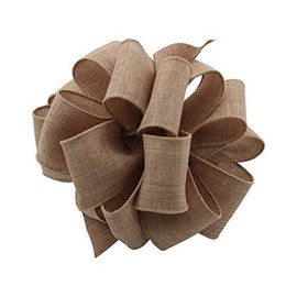 Berwick Offray DWI Linen Wired Edge Ribbon-2-1/2 Wide X 50 Yards-Natural Ribbon
