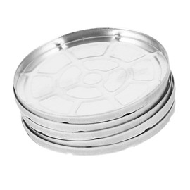 VICASKY 5pcs Round Aluminum Makeup Pans Refillable Eyeshadow Containers for DIY Makeup Compact and Portable Blusher Box Durable Aluminum Lining for Travel and Home Use